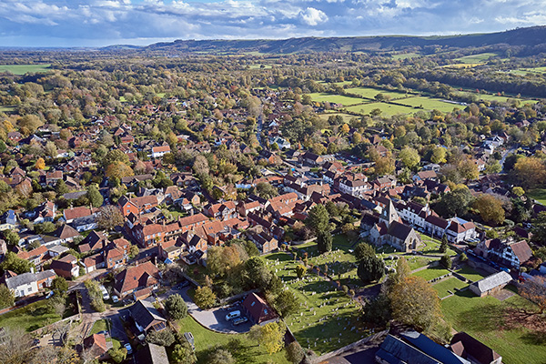 Ditchling aerial shot